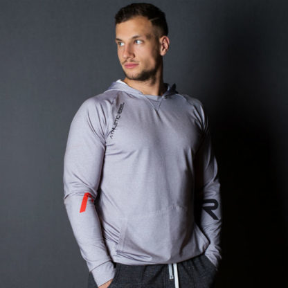 Bluza z kapturem SQUARES GRAY&RED MAN