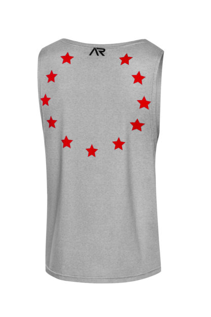 Tank Top GRAY&RED STARS - obrazek 2