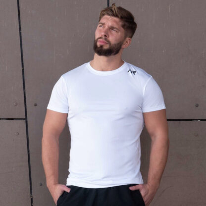 Męski T-shirt treningowy White - obrazek 3