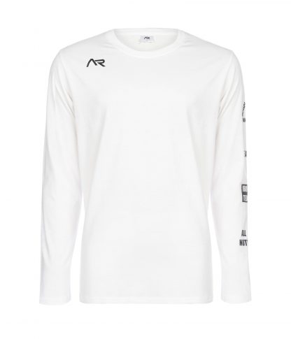 Męski longsleeve treningowy z nadrukiem White - obrazek 5