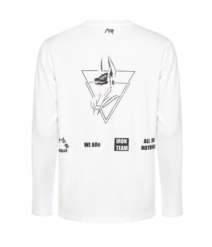 Męski longsleeve treningowy z nadrukiem White - obrazek 6