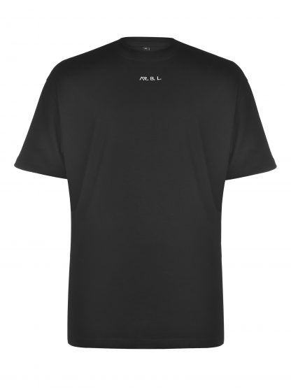 Męski bawełniany T-shirt oversize black - obrazek 6