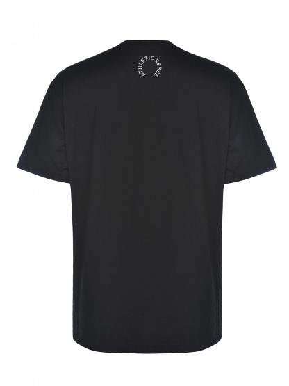 Męski bawełniany T-shirt oversize black - obrazek 5