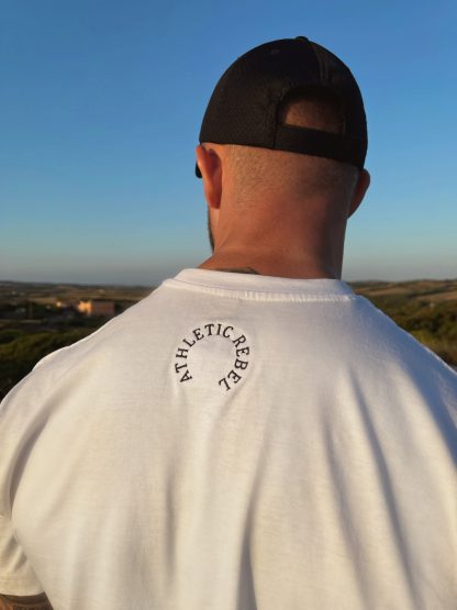 Męski bawełniany T-shirt oversize white - obrazek 5