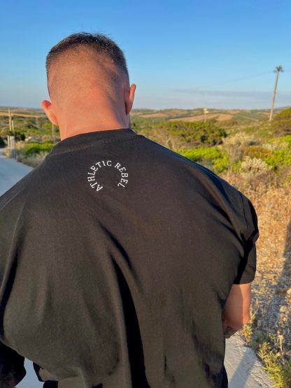 Męski bawełniany T-shirt oversize black - obrazek 8
