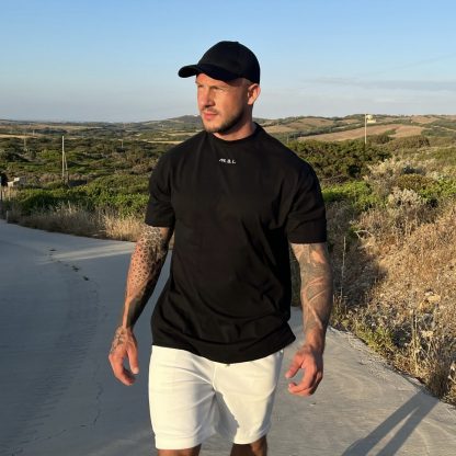 Męski bawełniany T-shirt oversize black