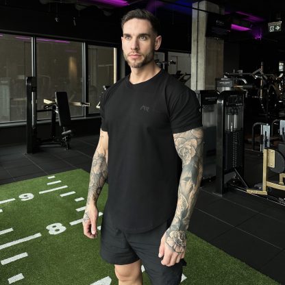 Męski T-shirt sportowy COTTON Black