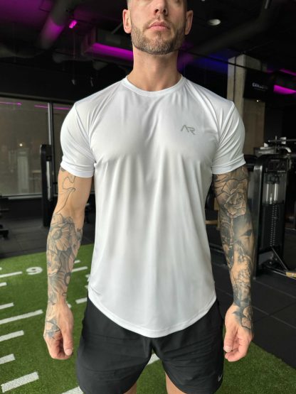 Męski T-shirt sportowy White - obrazek 2
