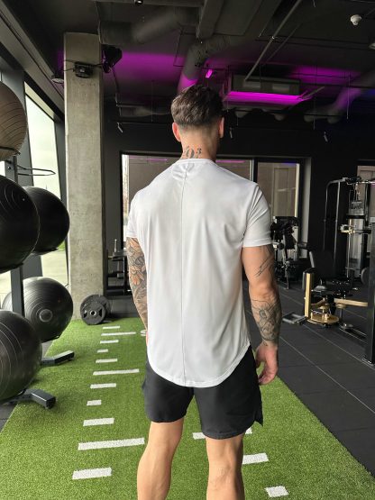 Męski T-shirt sportowy White - obrazek 3