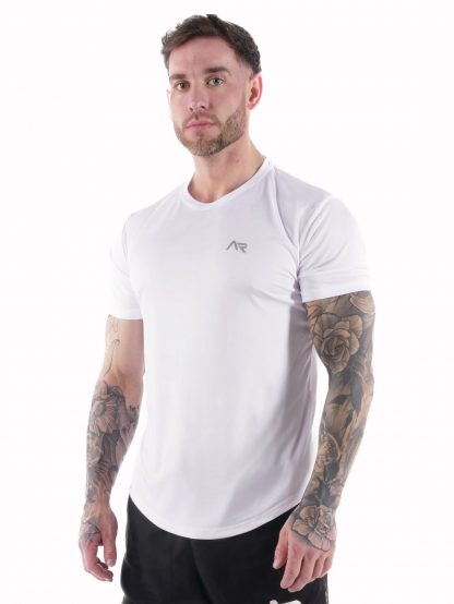 Męski T-shirt sportowy White - obrazek 5