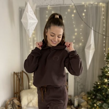 Bluza dresowa damska Premium Cotton Chocolate