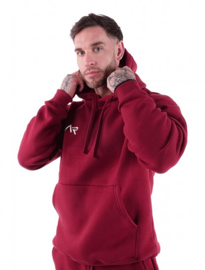 Bluza dresowa hoodie Premium Cotton Burgundy - obrazek 6