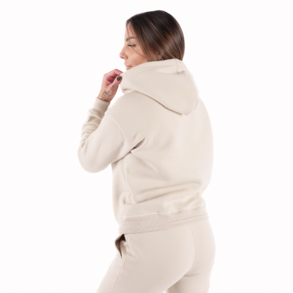 Bluza dresowa damska Premium Cotton Sand Beige - obrazek 7