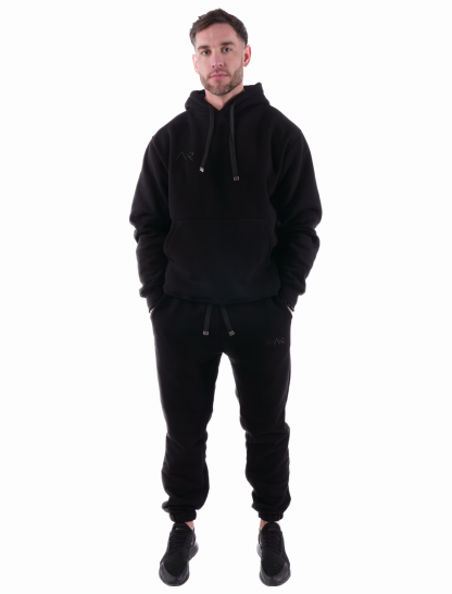 Bluza dresowa hoodie Premium Cotton Deep Black - obrazek 3