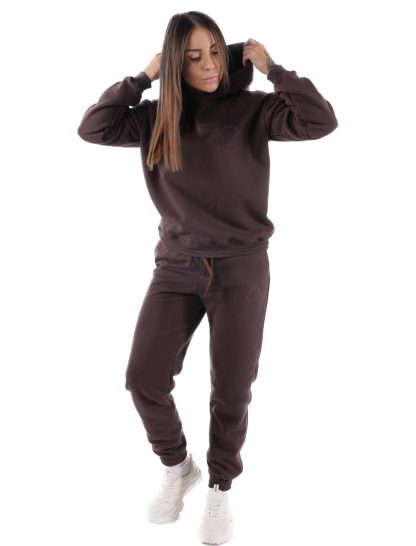 Bluza dresowa damska Premium Cotton Chocolate - obrazek 5