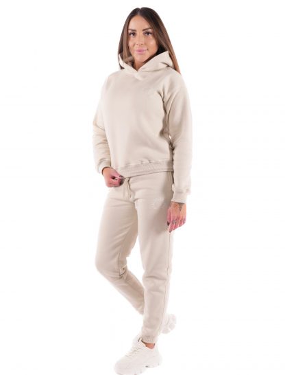 Bluza dresowa damska Premium Cotton Sand Beige - obrazek 6