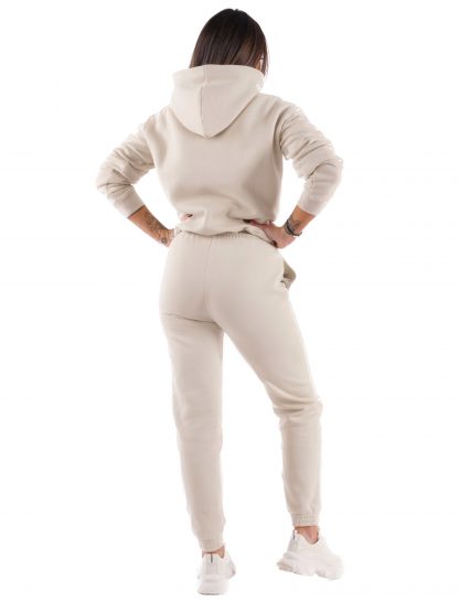 Bluza dresowa damska Premium Cotton Sand Beige - obrazek 2
